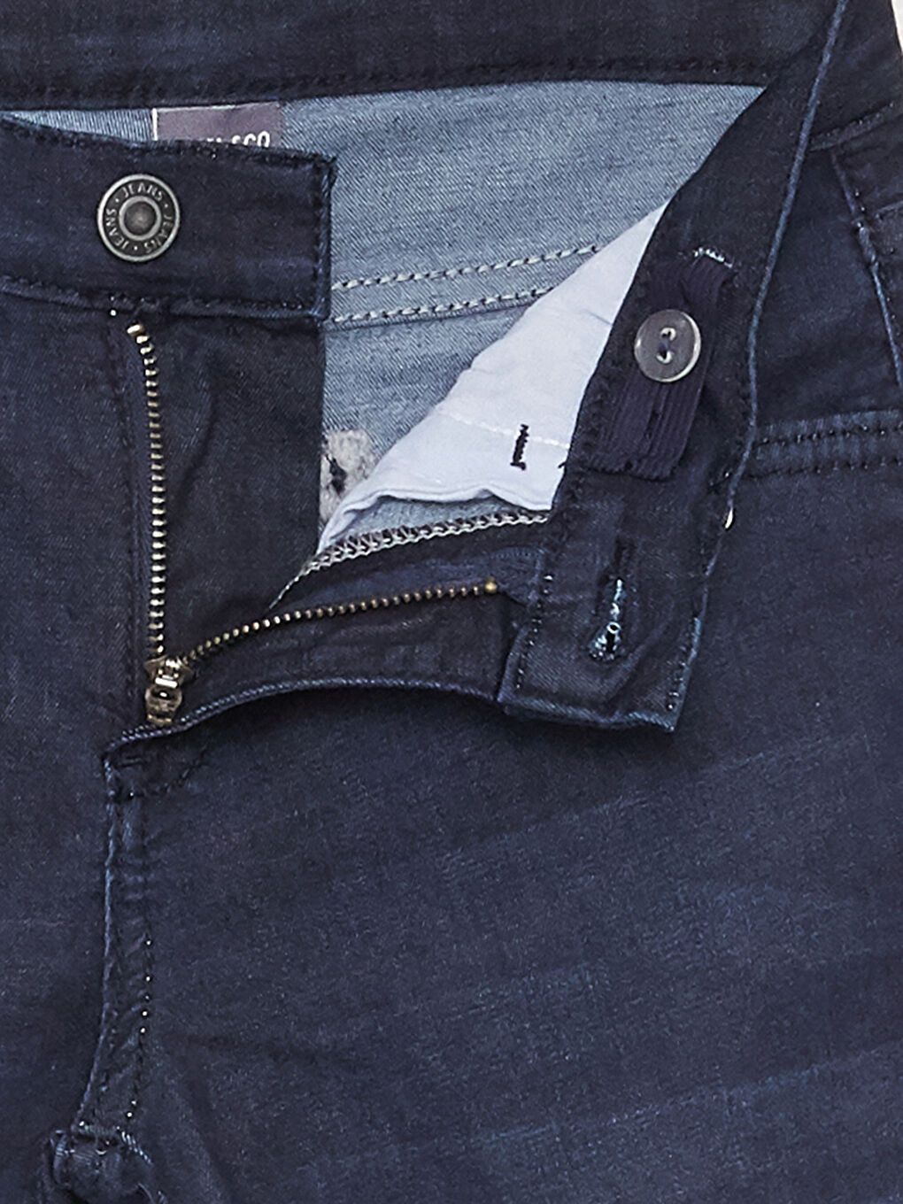 Siyah Beli Ayarlanabilir Lastikli Erkek Çocuk Jean Pantolon-2