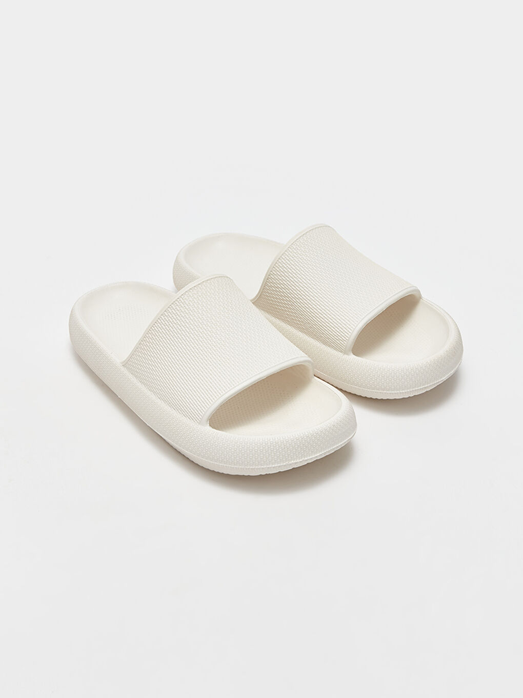 Ekru Tek Bantlı Erkek Terlik