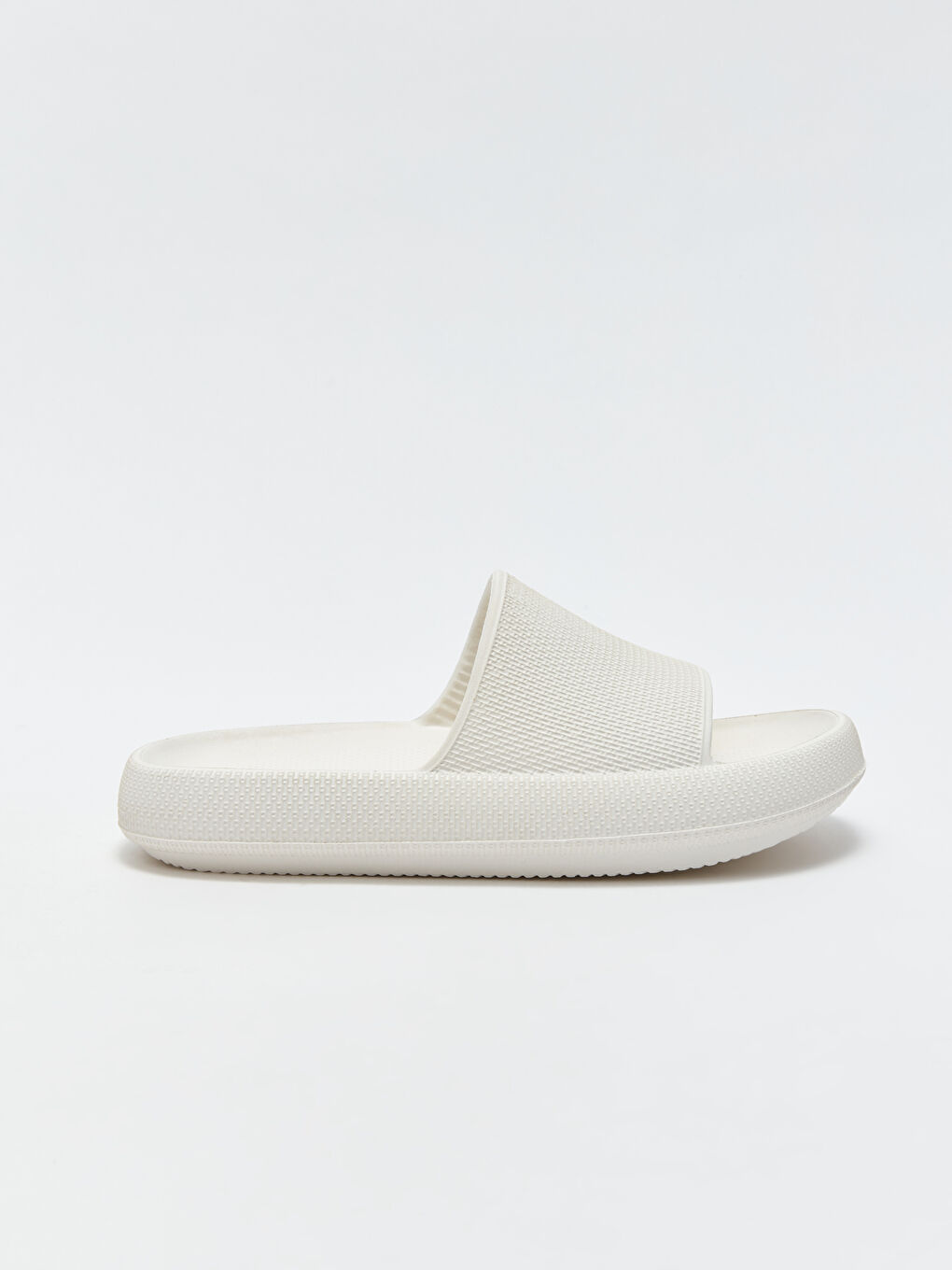 Ekru Tek Bantlı Erkek Terlik-1