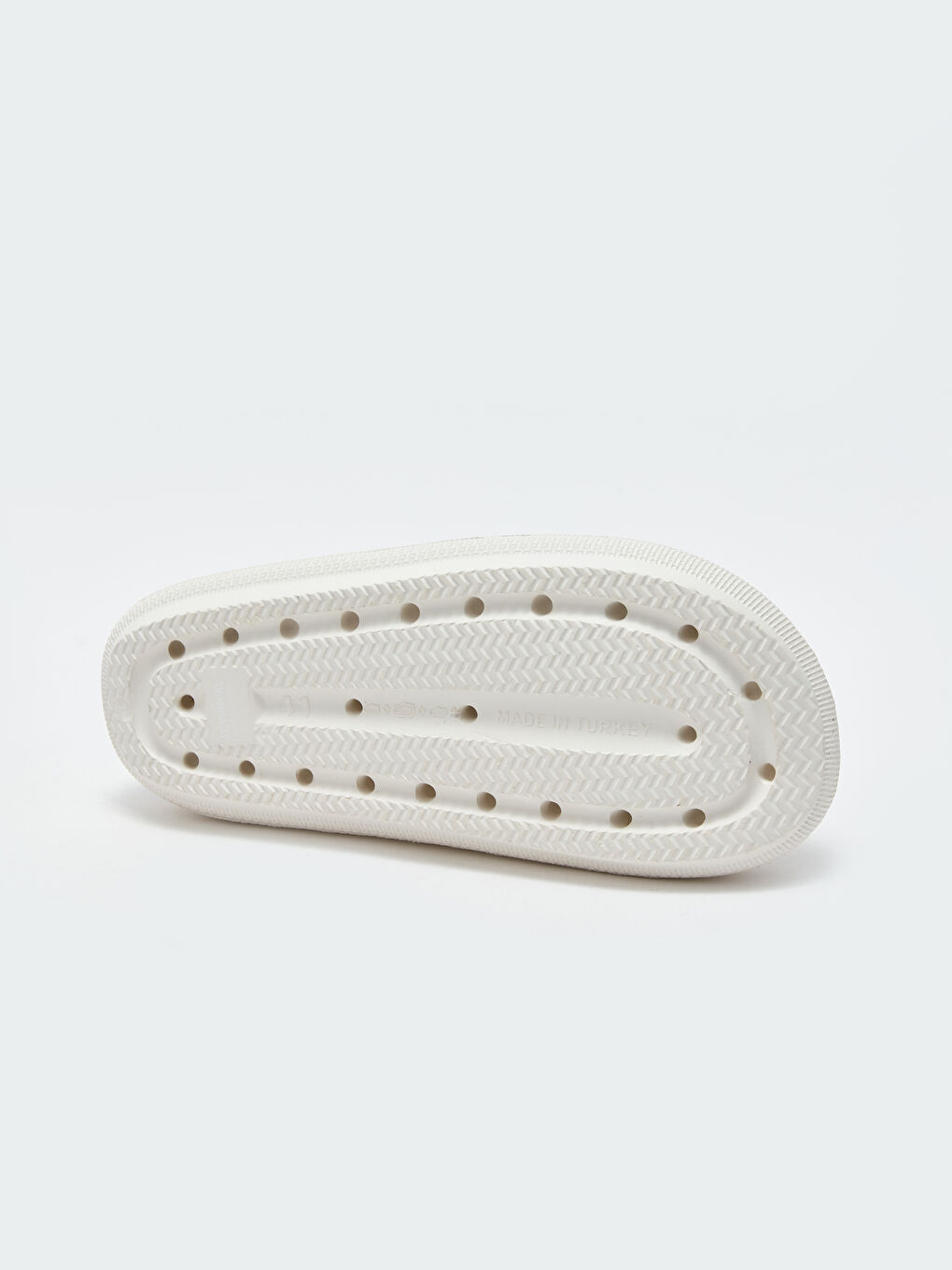 Ekru Tek Bantlı Erkek Terlik-3