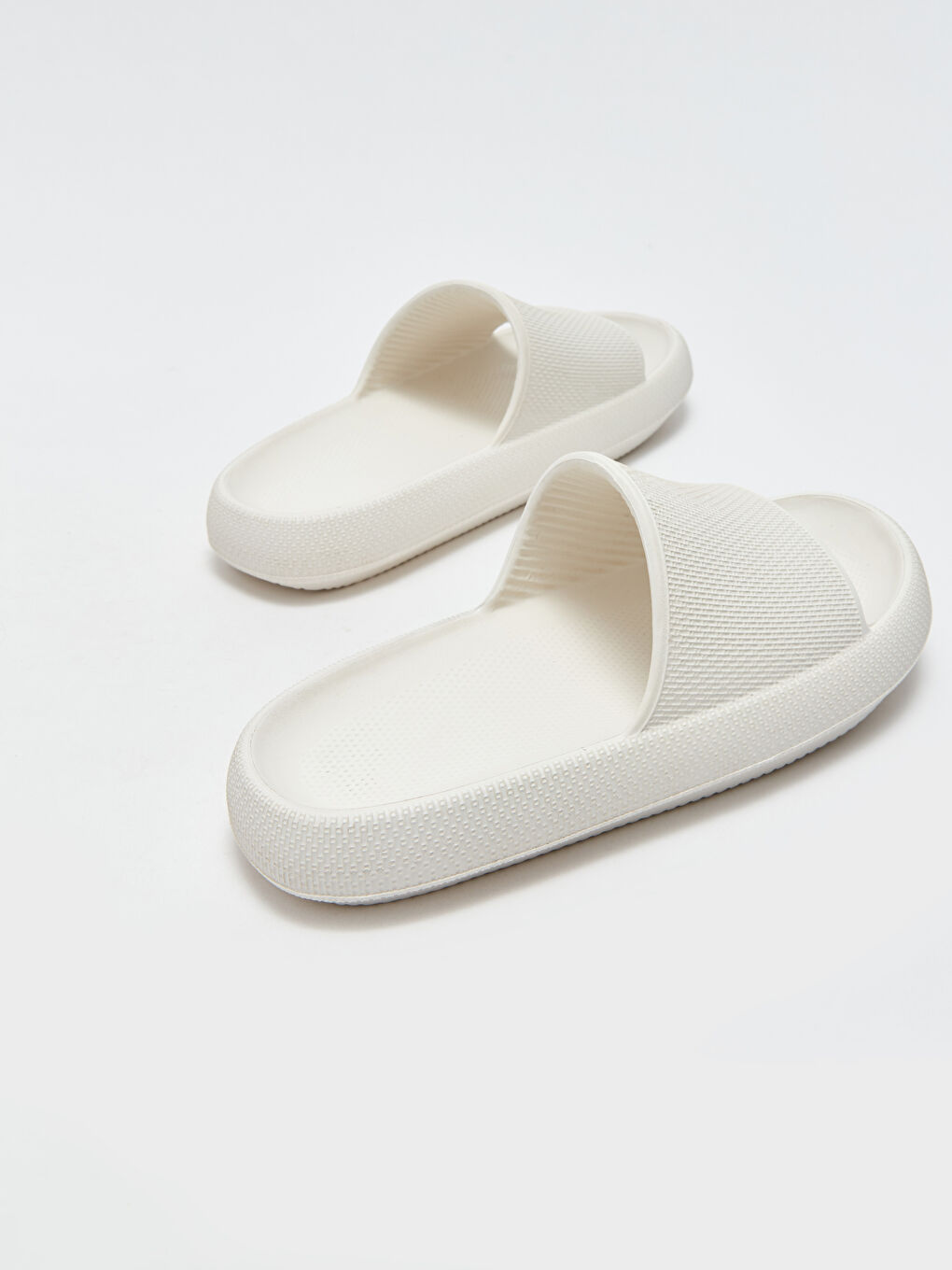 Ekru Tek Bantlı Erkek Terlik-4