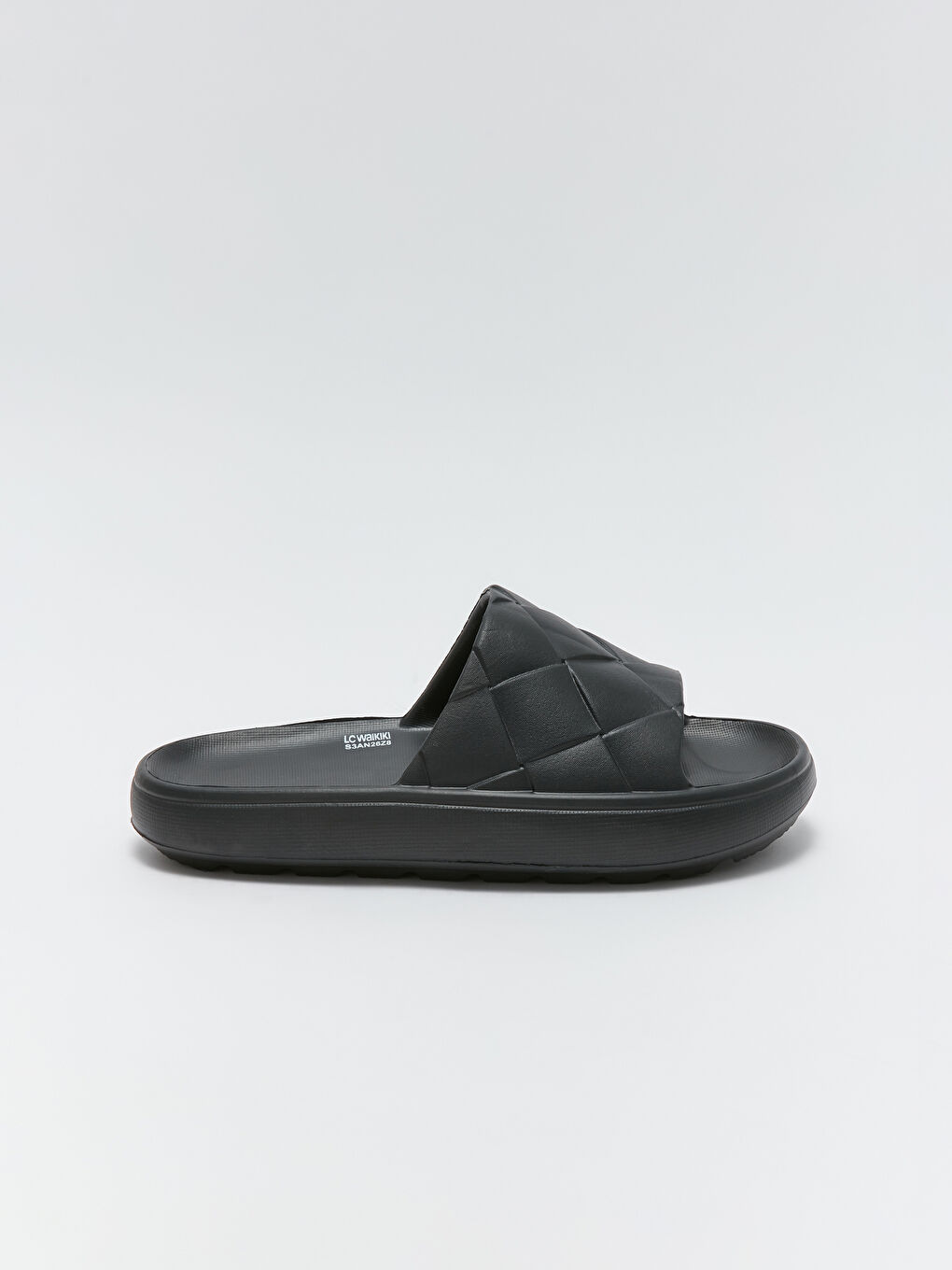 Siyah Kroko Desenli Erkek Terlik-1