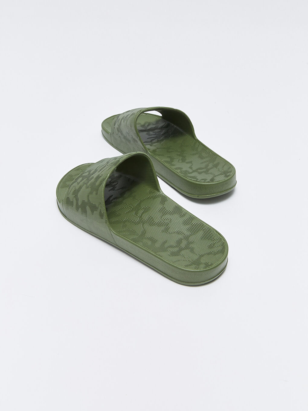 Haki Desenli Tek Bantlı Erkek Terlik-4