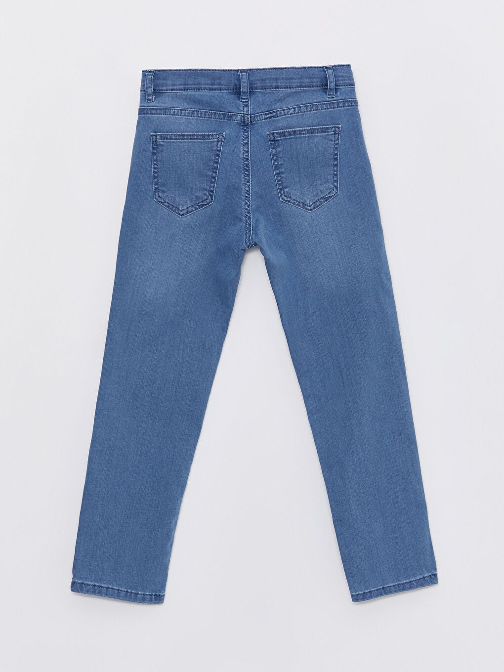 İndigo Beli Ayarlanabilir Lastikli Erkek Çocuk Jean Pantolon-1