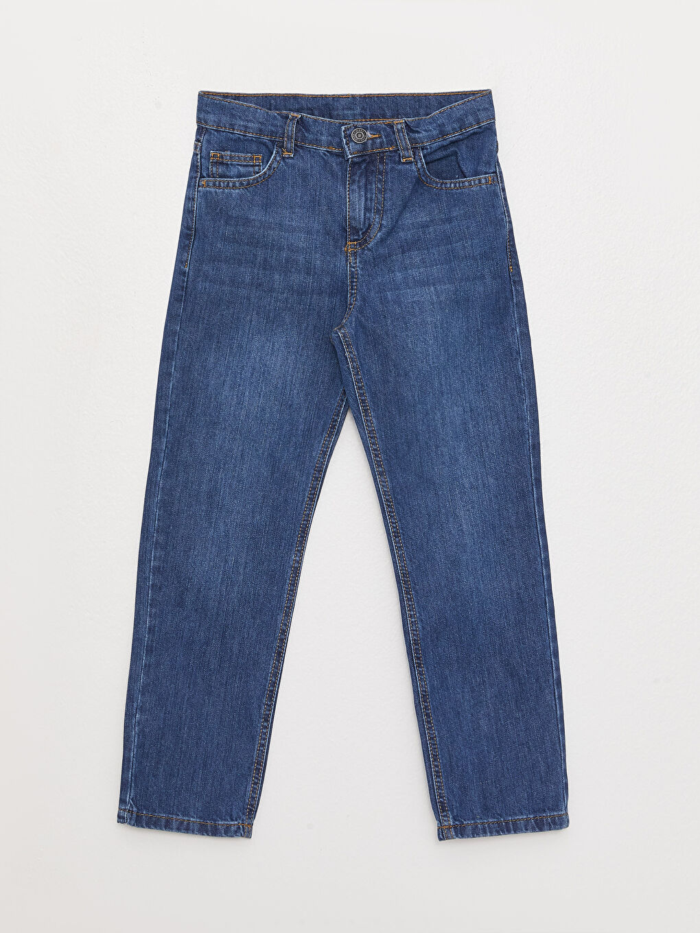 İndigo Beli Ayarlanabilir Lastikli Erkek Çocuk Jean Pantolon