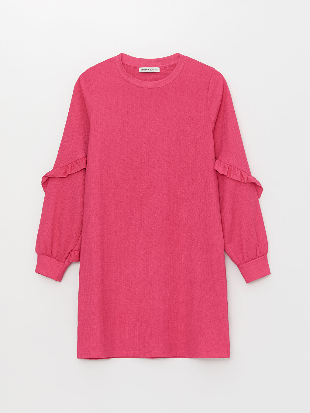 LCWAIKIKI Classic Women's Crew Neck Straight Long Sleeve Tunic -S3AN44Z8-GTL
