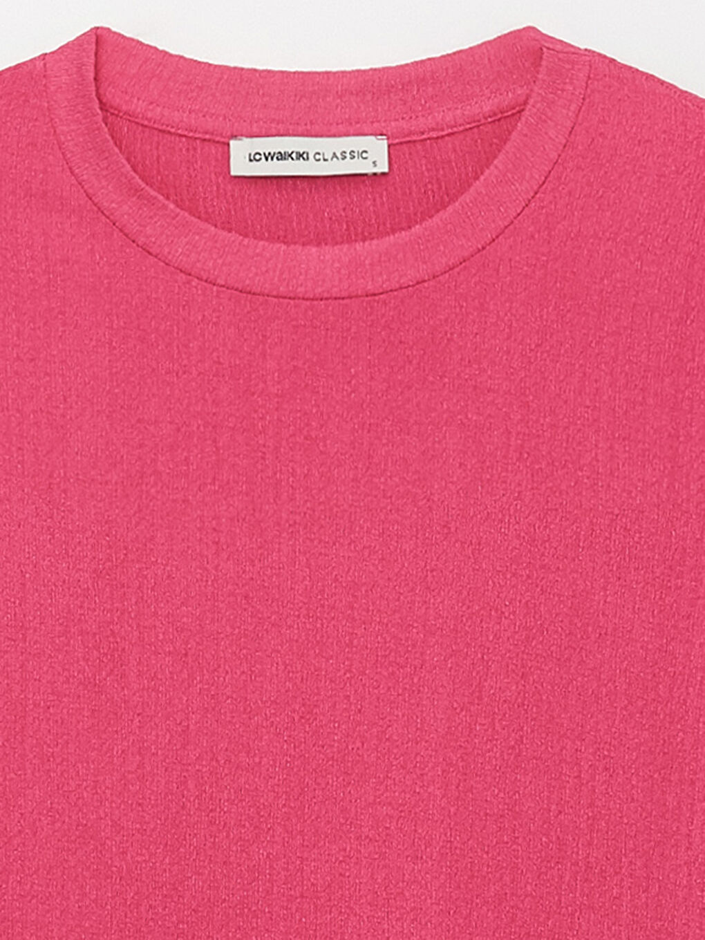 LCWAIKIKI Classic Women's Crew Neck Straight Long Sleeve Tunic -S3AN44Z8-GTL