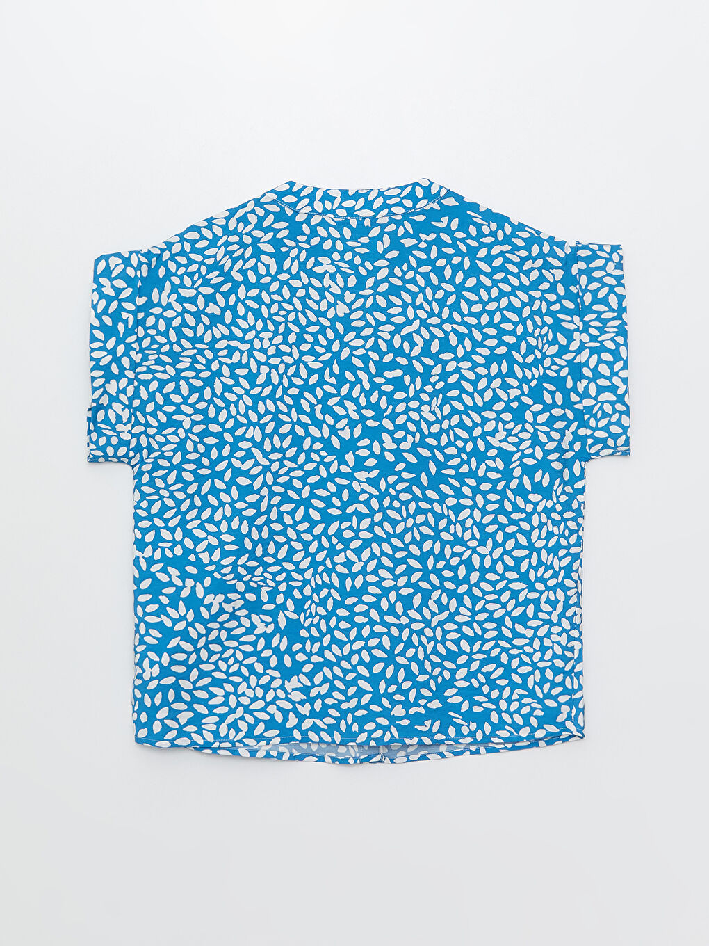 Рубашка с вырезом Хенли, в горошек, с коротким рукавом для женщин-6