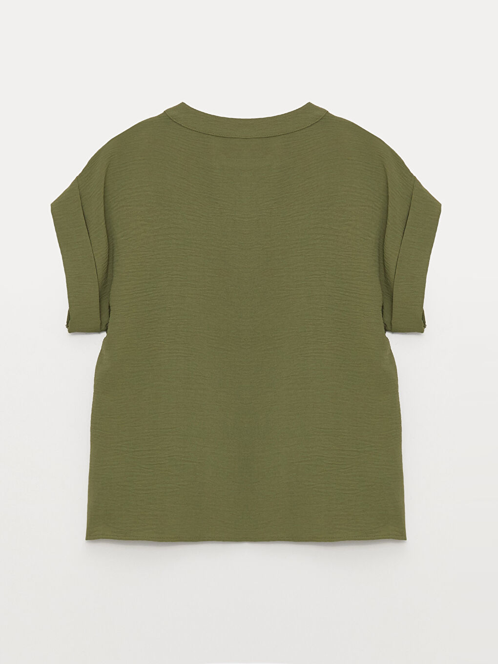 LCWAIKIKI Classic Henley-Ausschnitt Kurzarm Aerobin Damenhemd -S3AN50Z8-SYJ