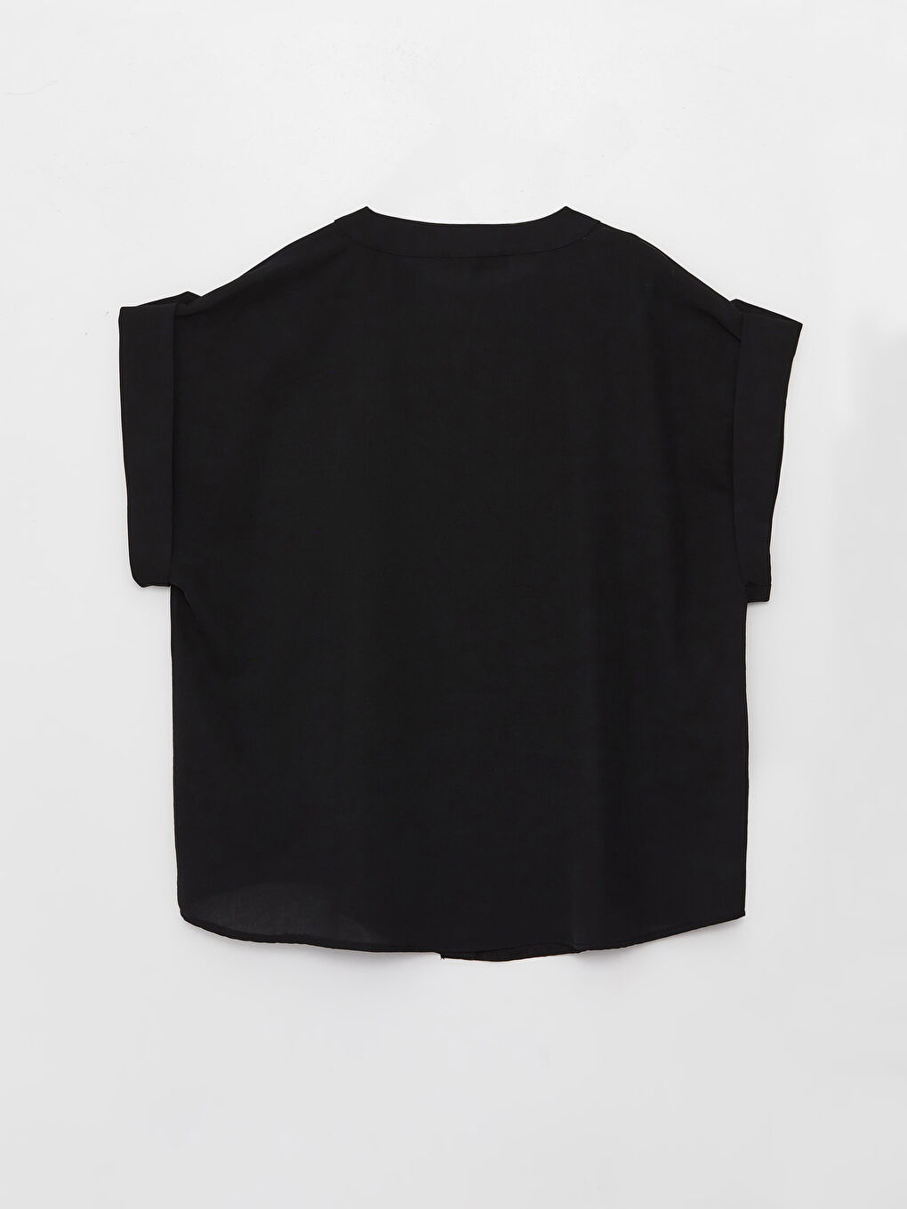 Cămașă Aerobin cu Mânecă Scurtă și Decolteu Henley pentru Femei-1