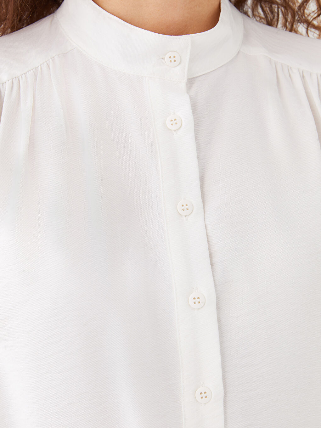 Trichterkragen Schlicht Langarm Oversize Tunika für Damen-3