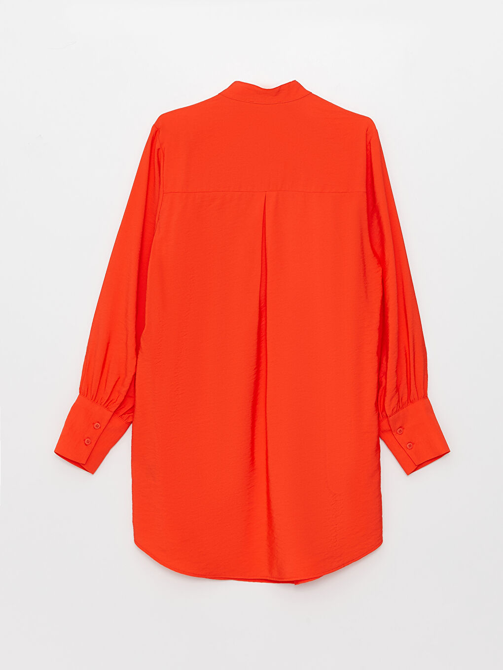 LCWAIKIKI Classic Funnel Neck Plain Long Sleeve Oversize Women's Tunic -S3AN58Z8-GWZ