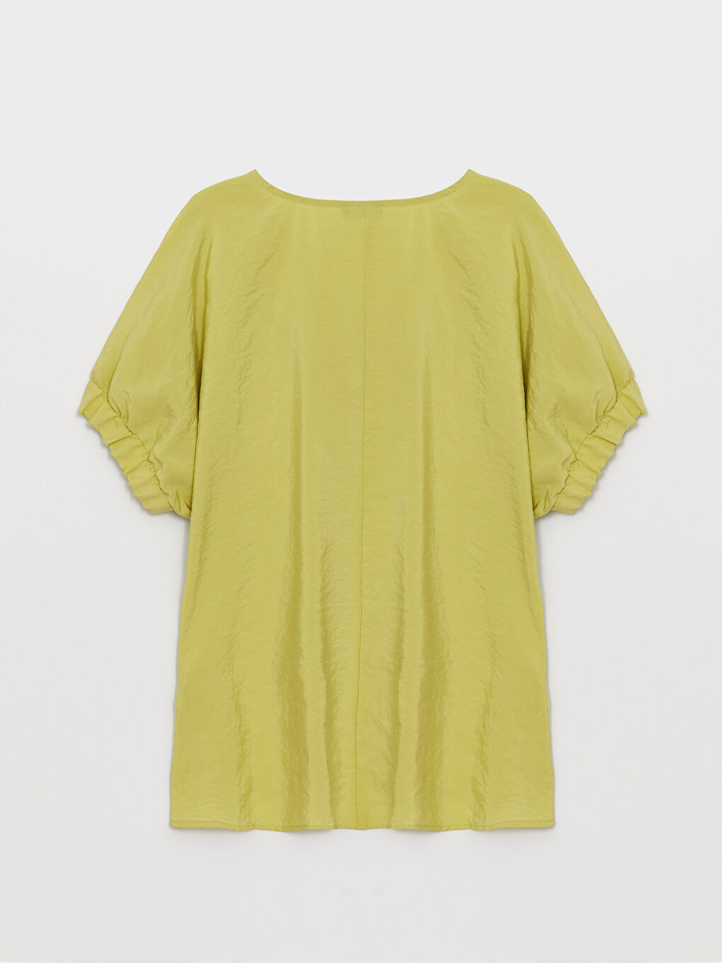 LCWAIKIKI Classic Notch Neck Plain Short Sleeve Women's Blouse -S3AN71Z8-JJT