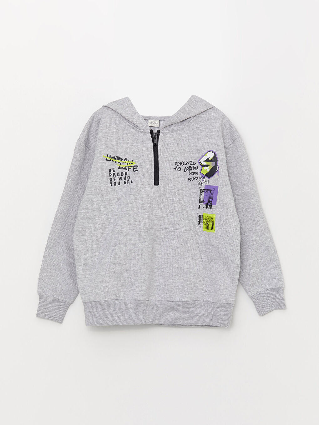 Relaxed Fit Hooded Boys' Sweatshirt