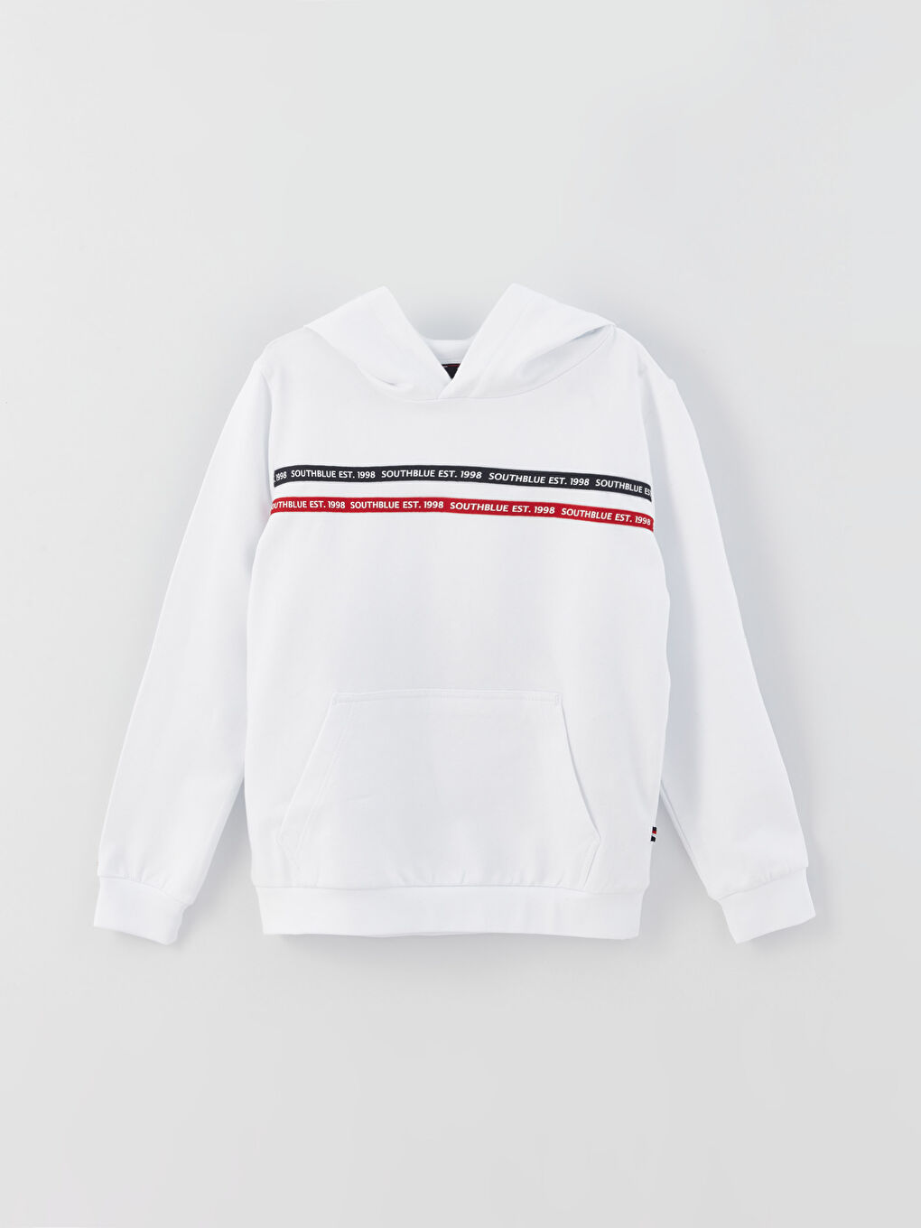 Beyaz Kapüşonlu Baskılı Uzun Kollu Erkek Çocuk Sweatshirt-3