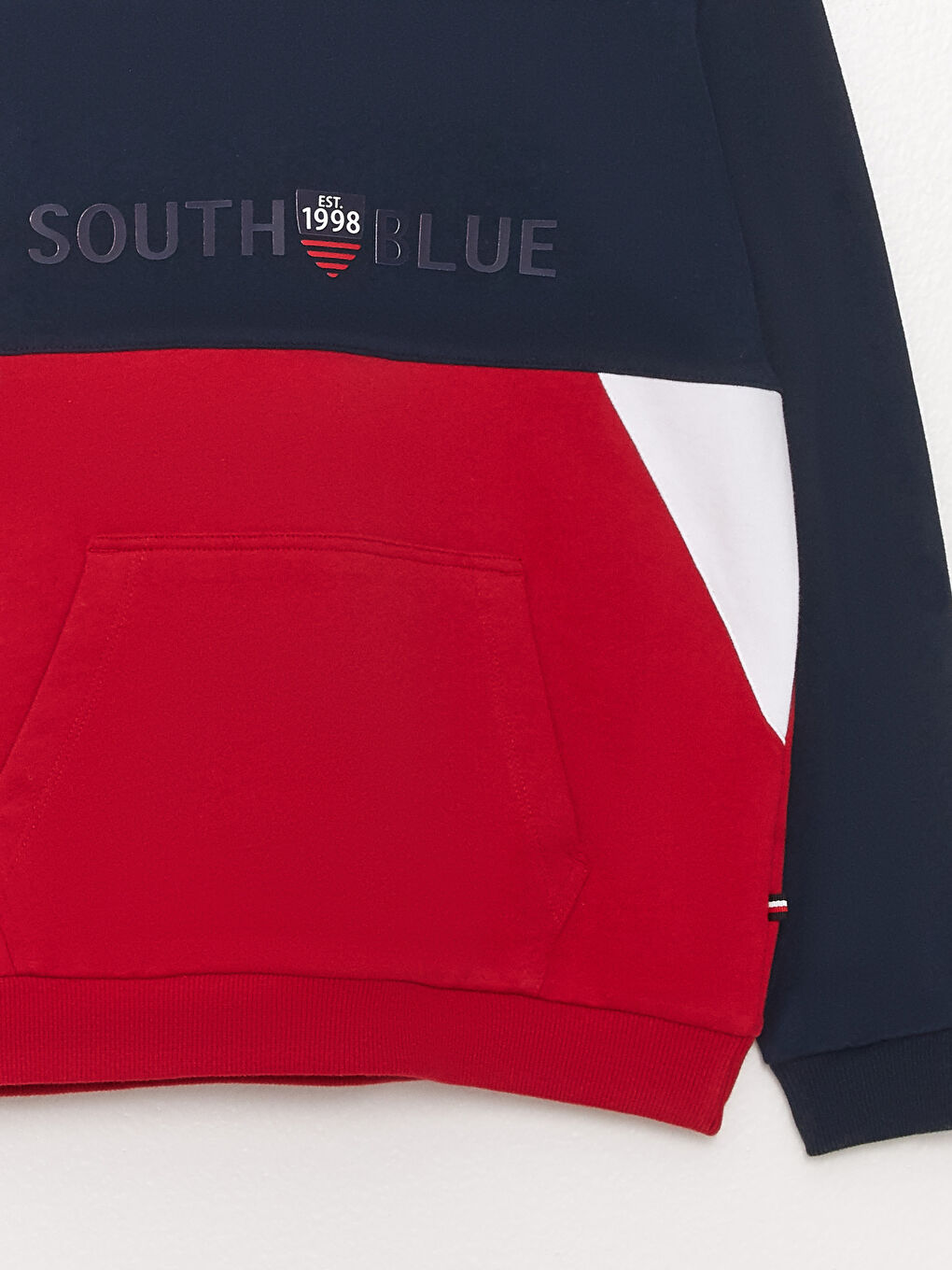 SOUTHBLUE سويت شيرت للأولاد كم طويل بلوك الألوان بكابوش -S3AO25Z4-RFH