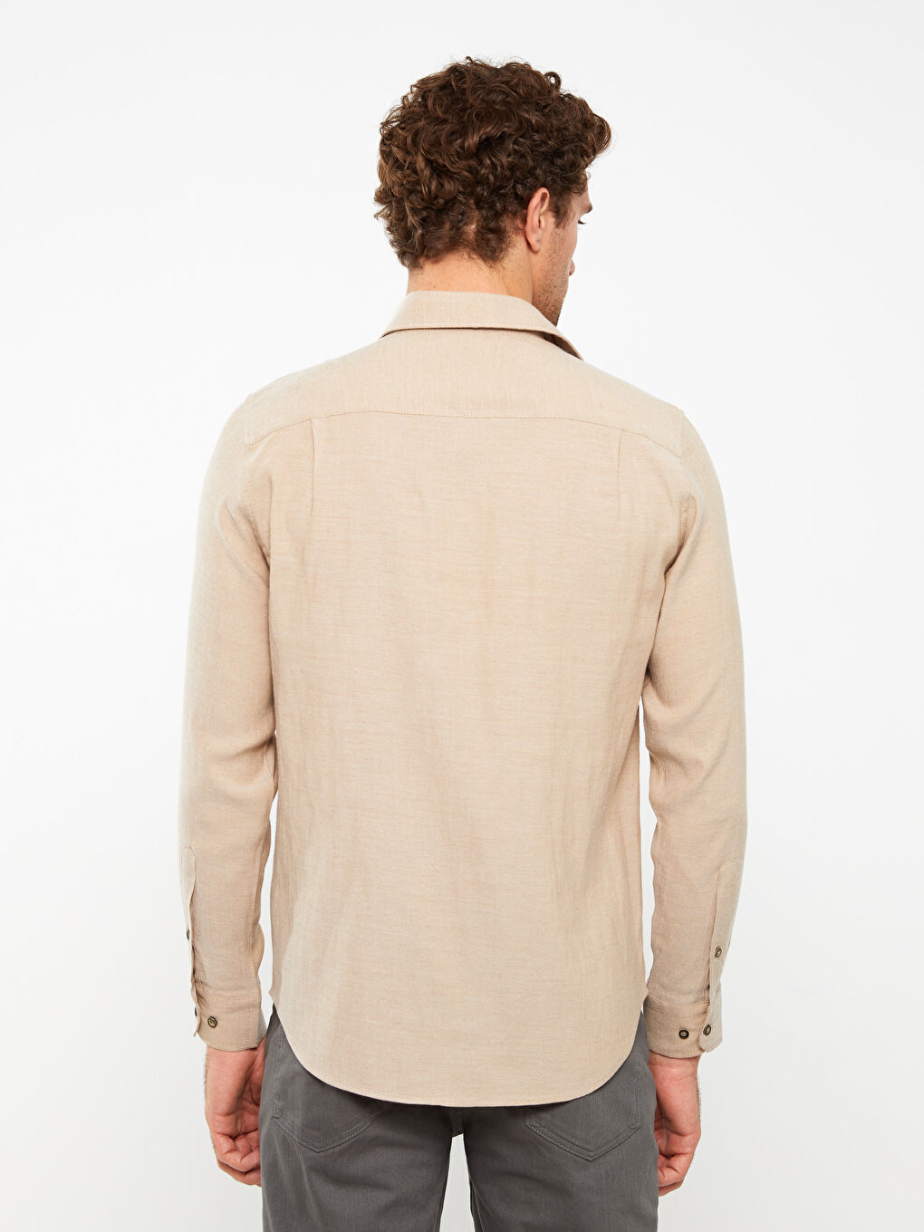 LCW ECO Regular Fit Long Sleeve Men's Shirt -S3AO48Z8-SZV