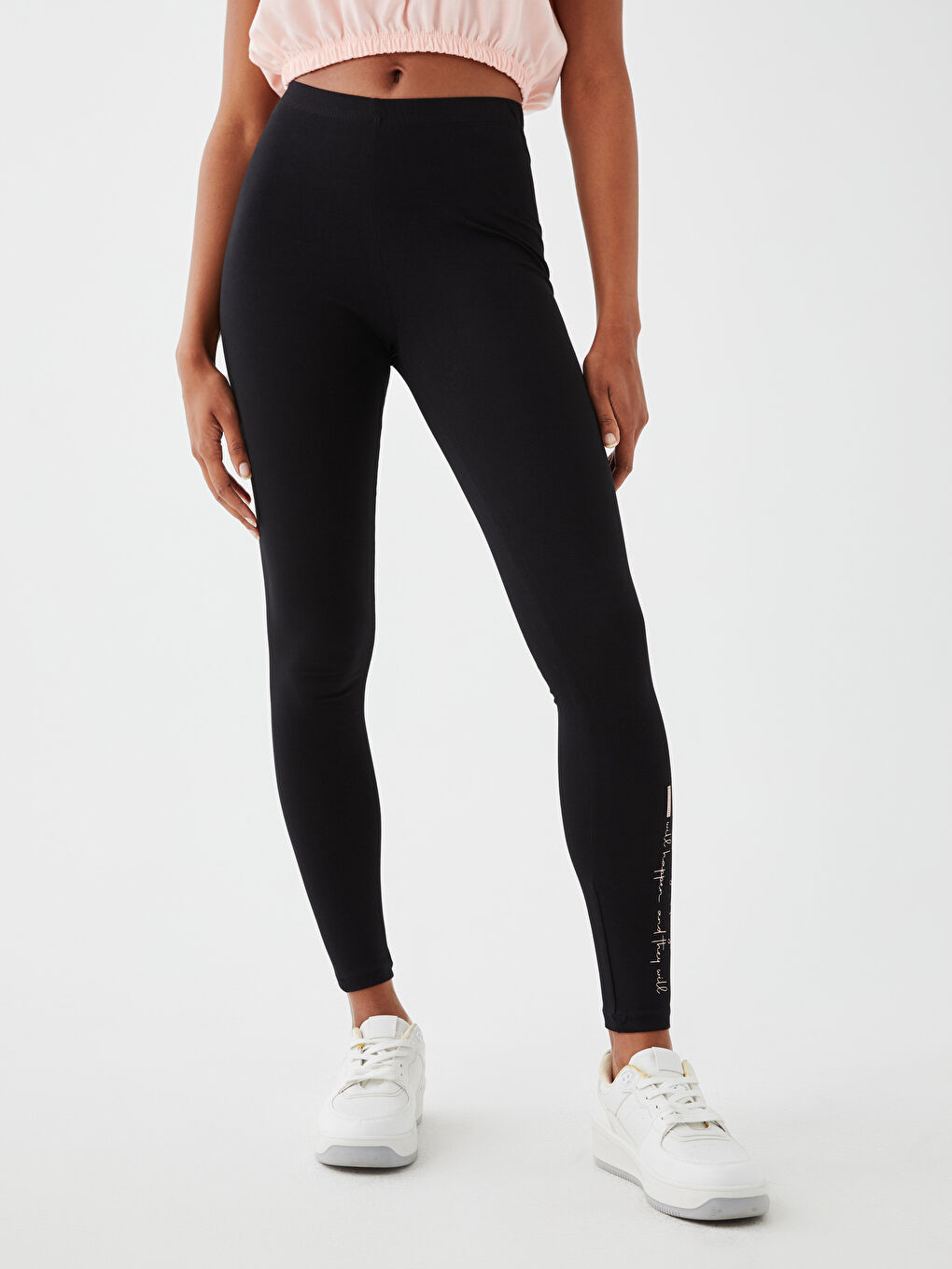 Elastic Waist Printed Women's Tights -S3AP02Z8-E0N