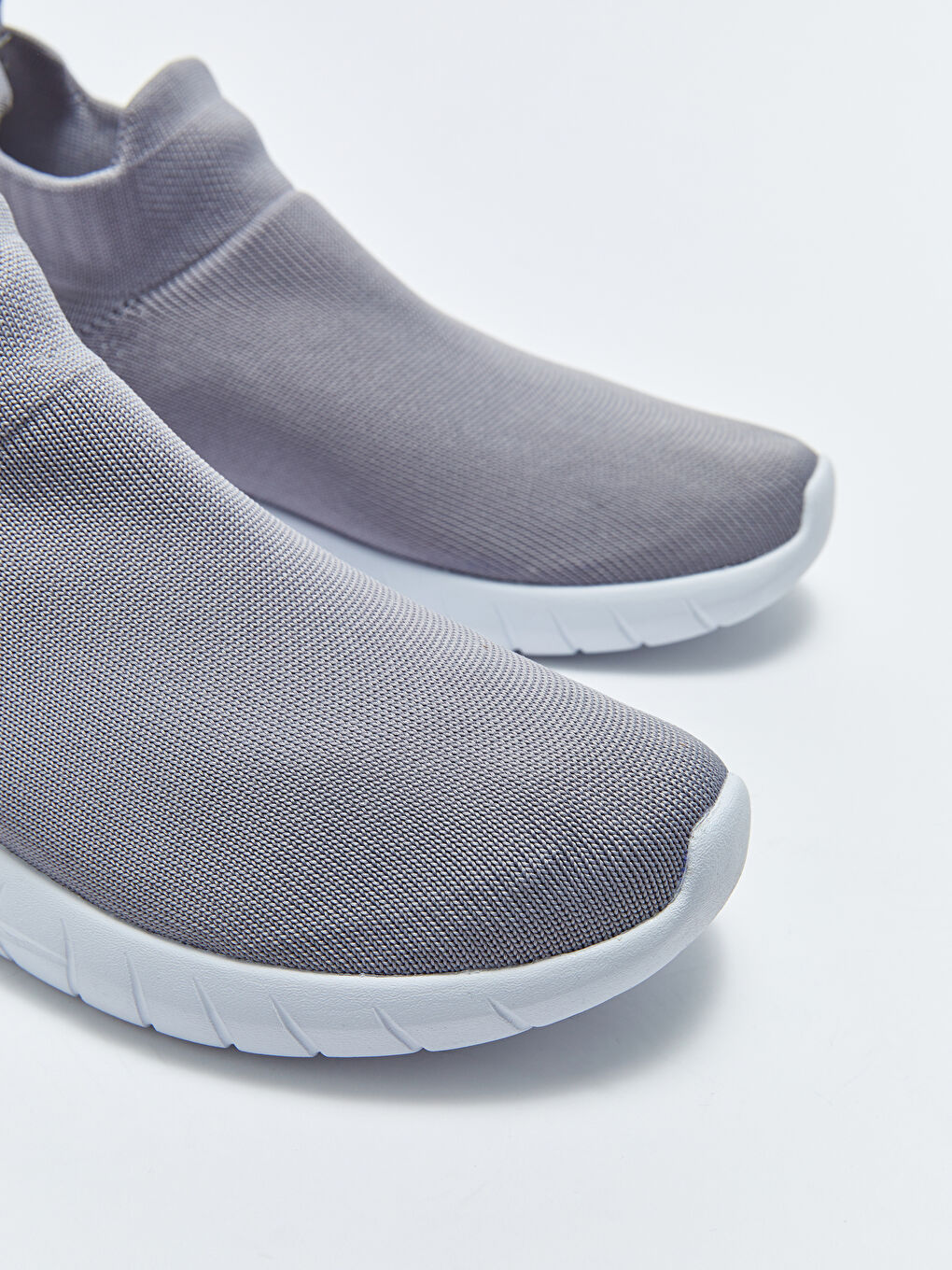 Gri Bilekli Çorap Model Kadın Spor Ayakkabı-1