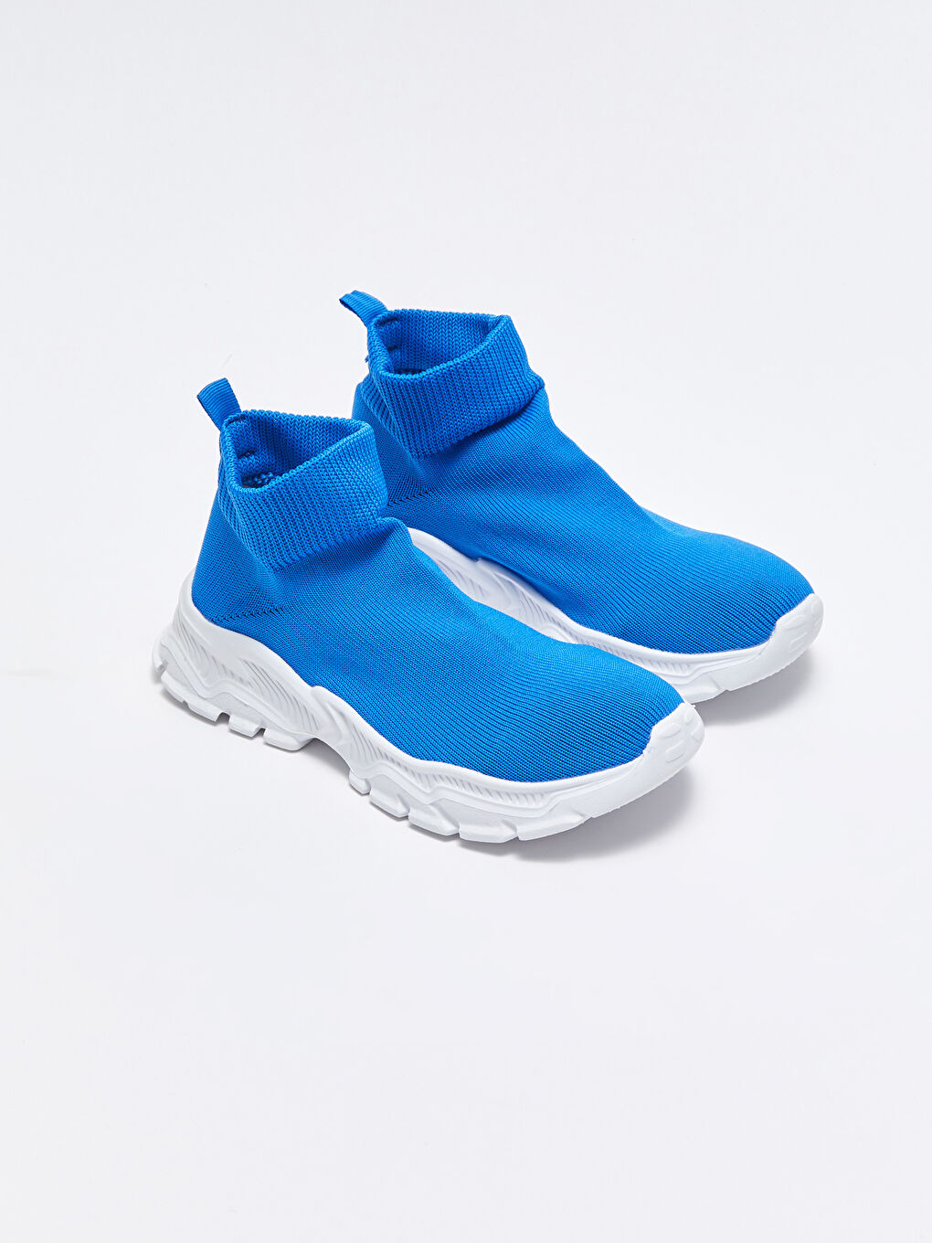 Mavi Bilek Boy Çorap Model Erkek Çocuk Aktif Spor Ayakkabı