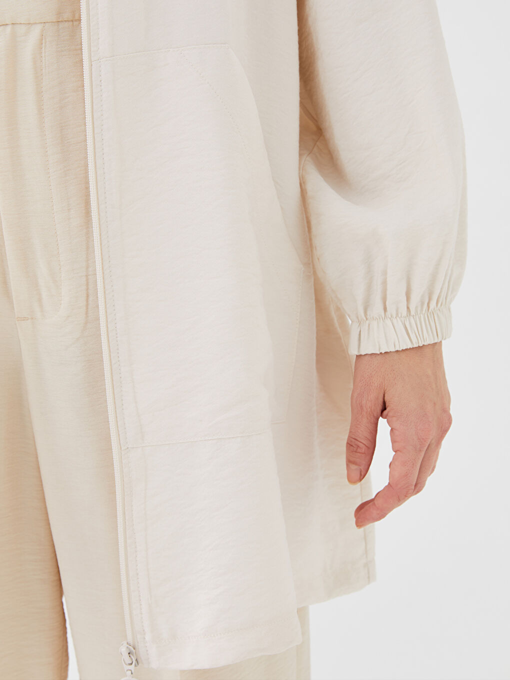 كارديجان مستقيم بكم طويل بكابوش للسيدات-3