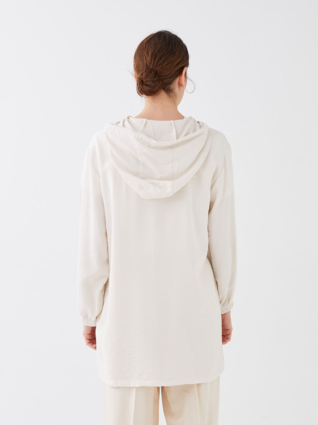 كارديجان مستقيم بكم طويل بكابوش للسيدات-4