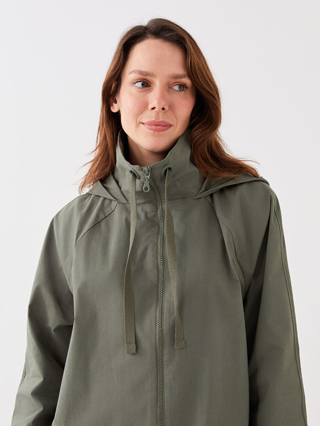 سترة طويلة كم طويل بكابوش للسيدات-2