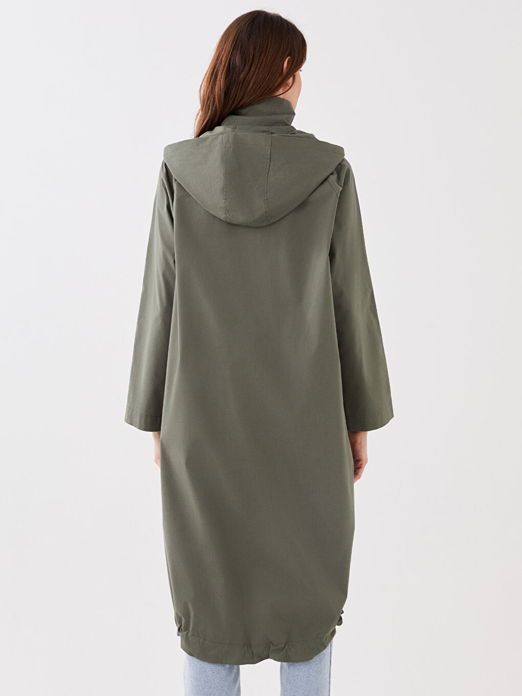 سترة طويلة كم طويل بكابوش للسيدات-4