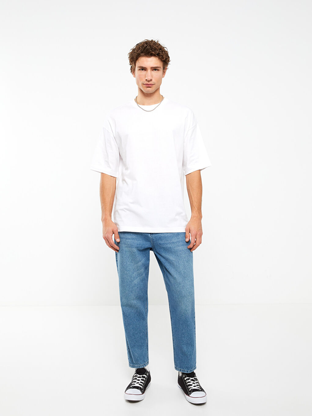 تيشيرت رجالي بياقة دائرية قماش جيرسي-2