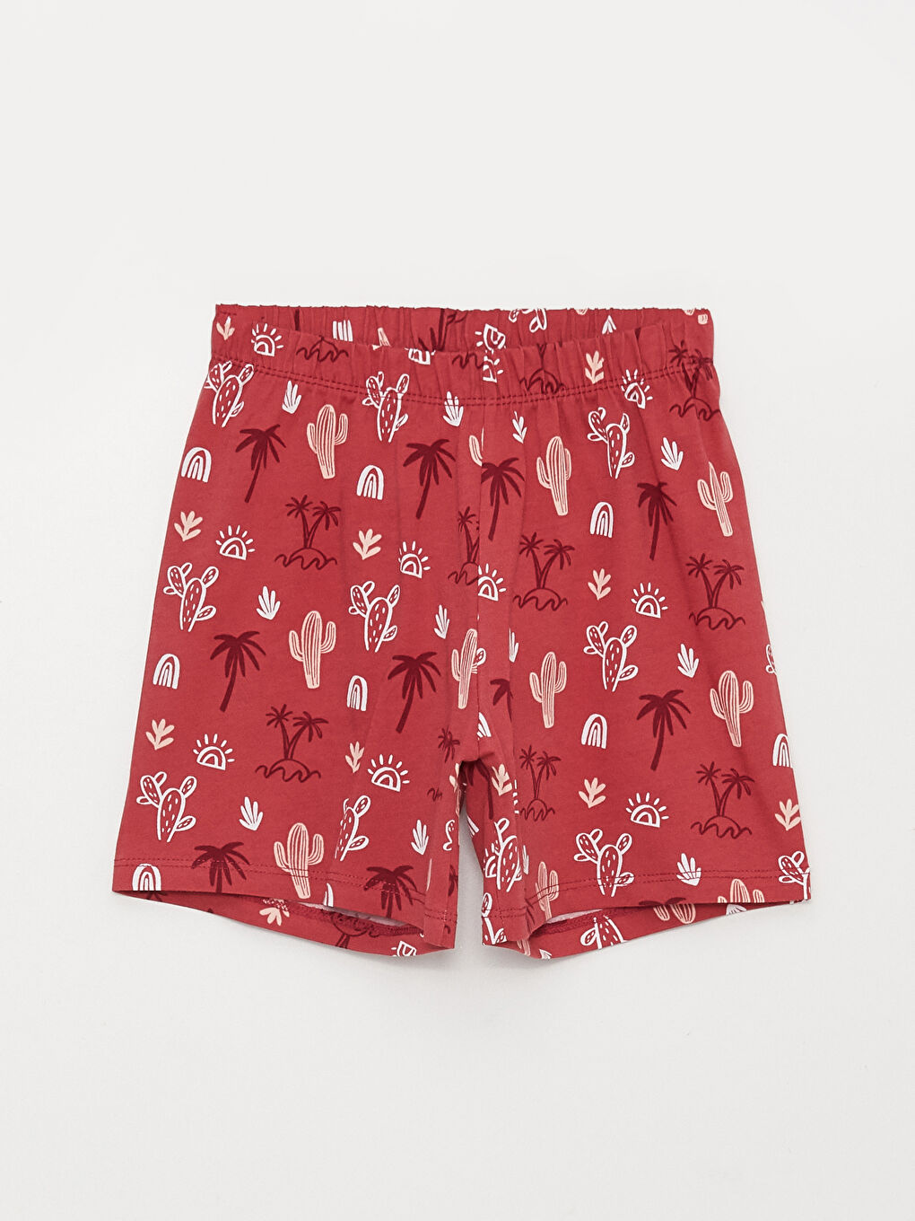 Pembe Bisiklet Yaka Baskılı Kısa Kollu Kız Çocuk Şortlu Pijama Takımı-2