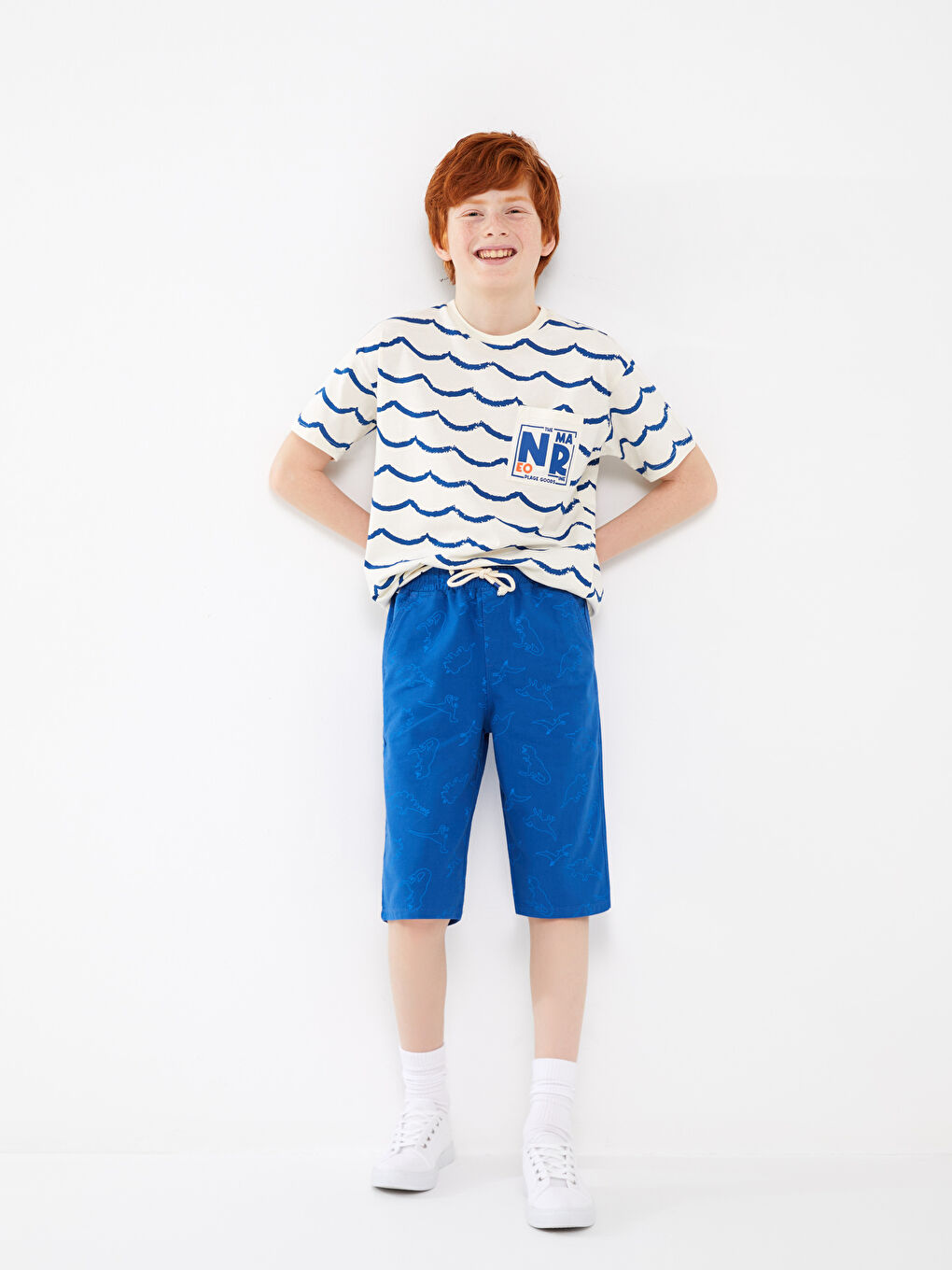 LCW Kids Еластична Талия Щамповани Къси Панталонки за Момчета -S3AP50Z4-LQQ