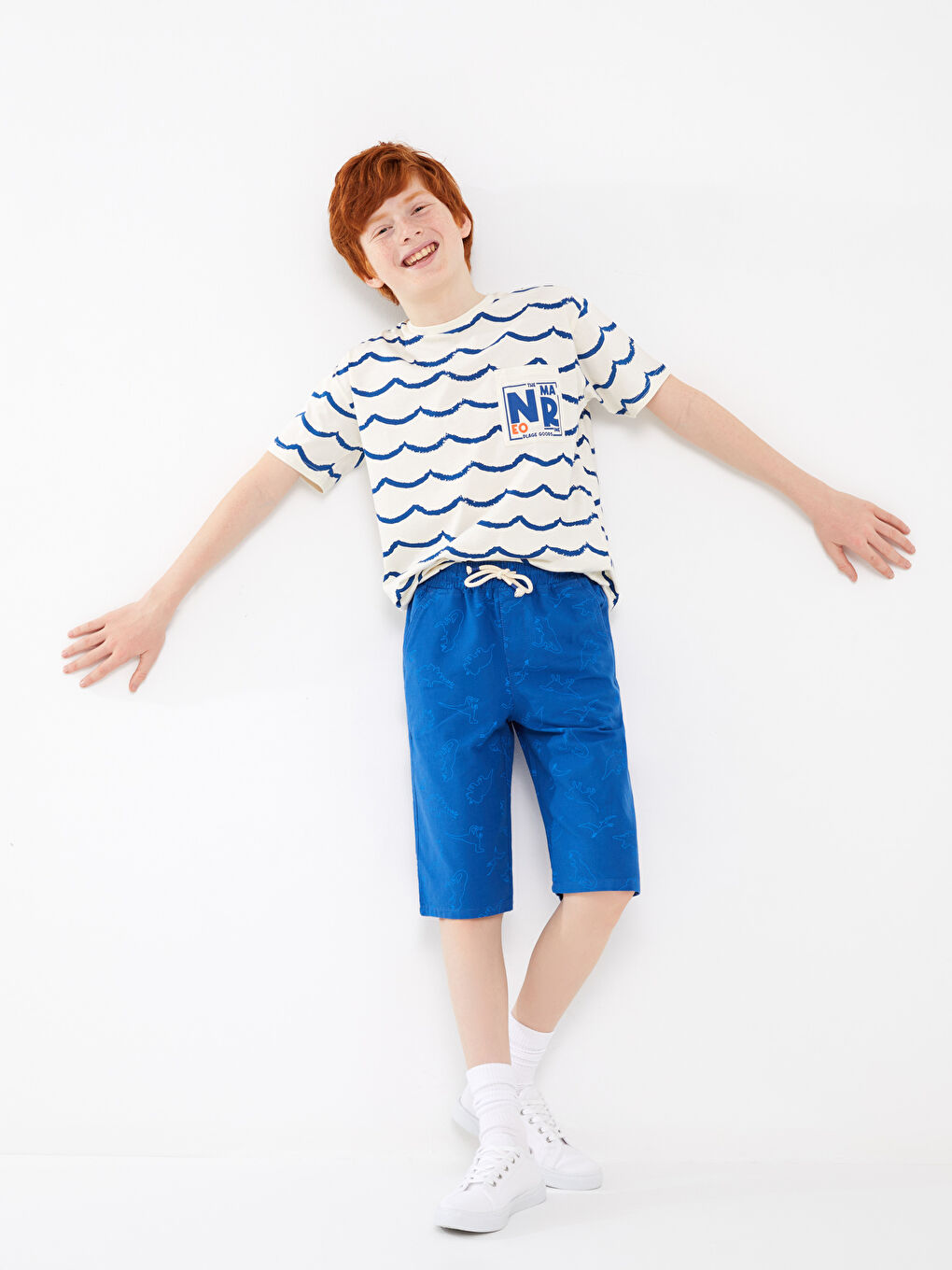 LCW Kids Еластична Талия Щамповани Къси Панталонки за Момчета -S3AP50Z4-LQQ