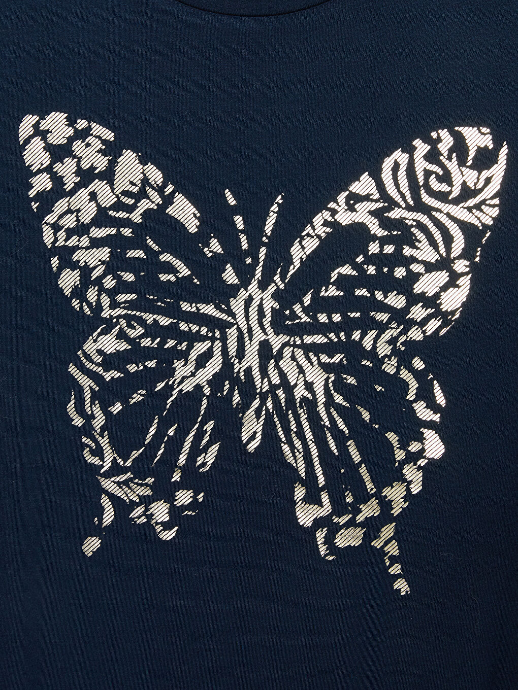 تيشيرت نسائي بأكمام قصيرة وياقة دائرية مطبوع-6