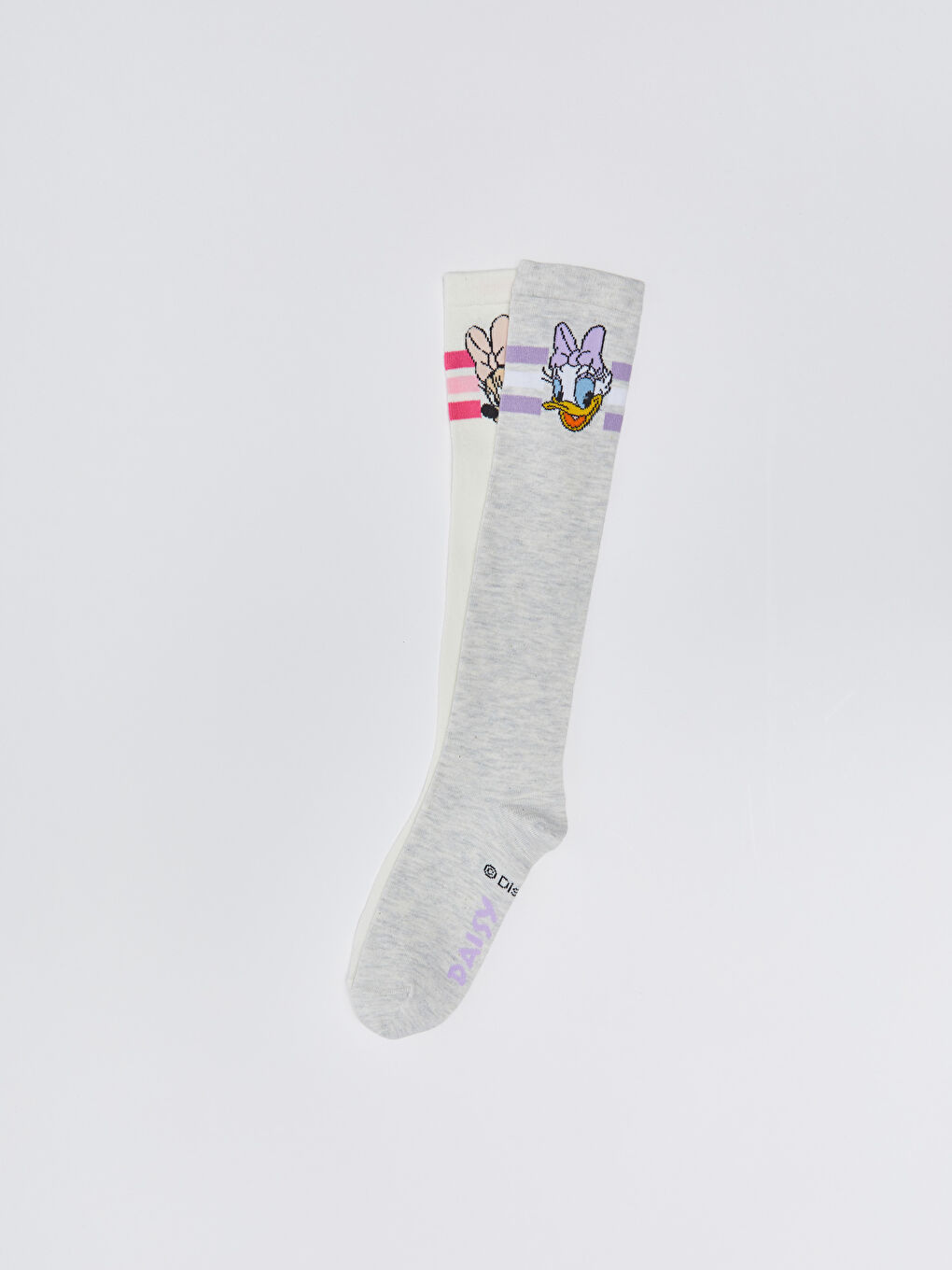 Minnie Mouse and Daisy Duck Patterned Girls' Knee High Socks 2 Pack-1