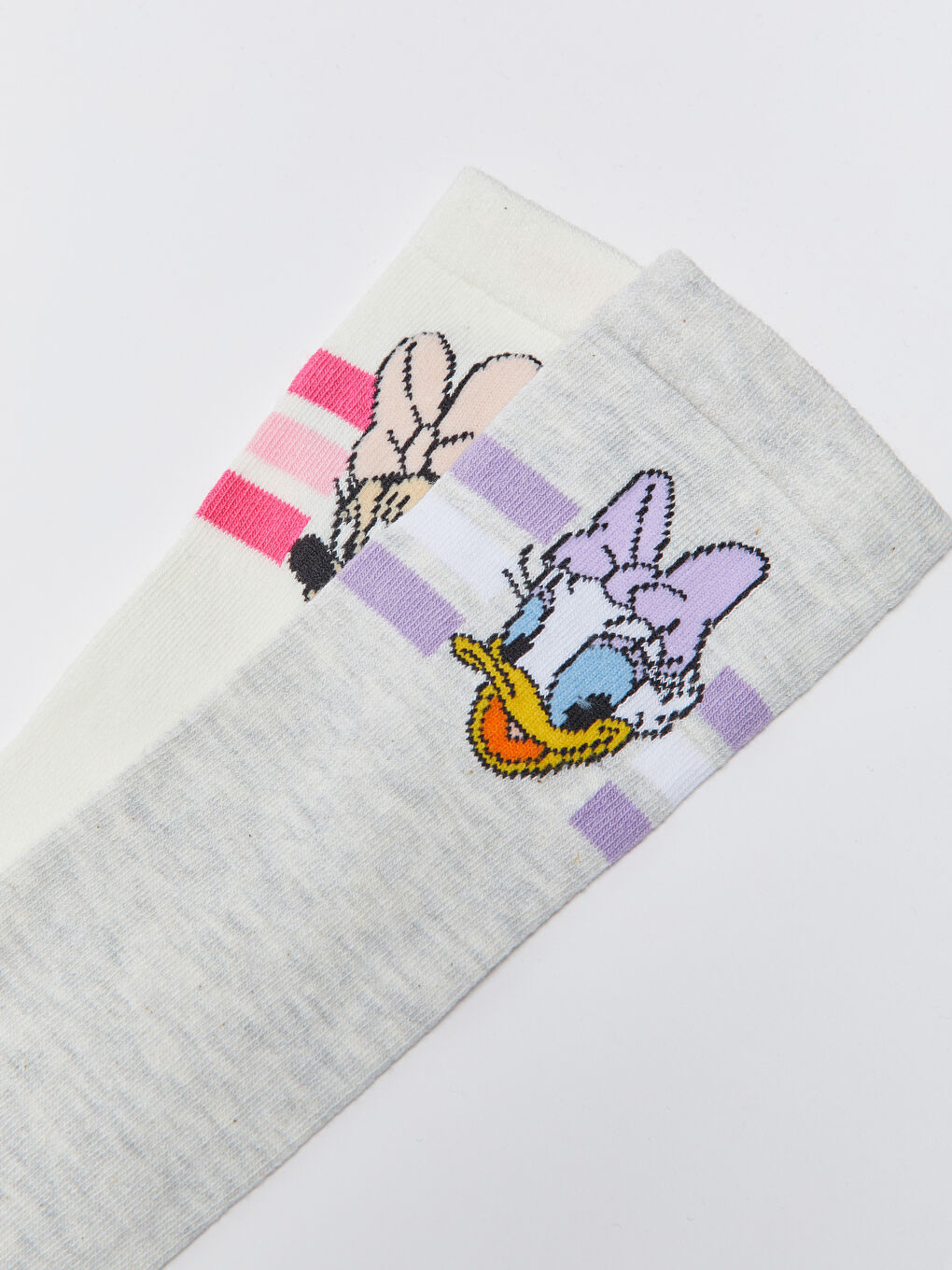 Minnie Mouse and Daisy Duck Patterned Girls' Knee High Socks 2 Pack-2