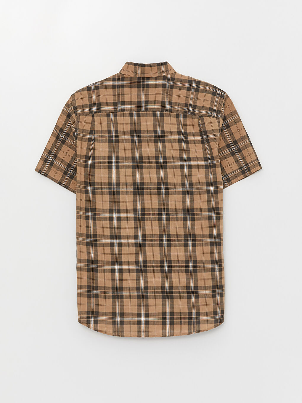 LCWAIKIKI Classic Regular Fit Short Sleeve Plaid Poplin Men's Shirt -S3AQ06Z8-LLL