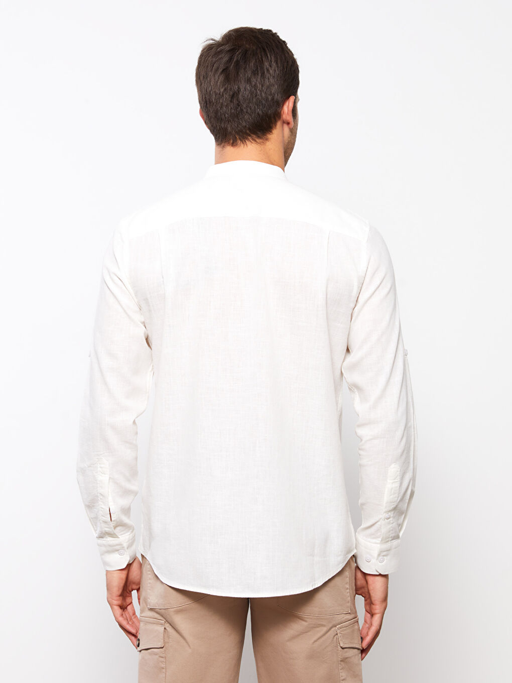 SOUTHBLUE Regular Fit Long Sleeve Linen Blend Men's Shirt -S3AQ07Z8-R9J