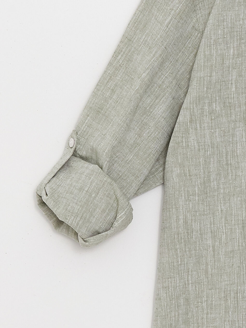 Regular Fit Long Sleeve Linen Blend Men's Shirt-6