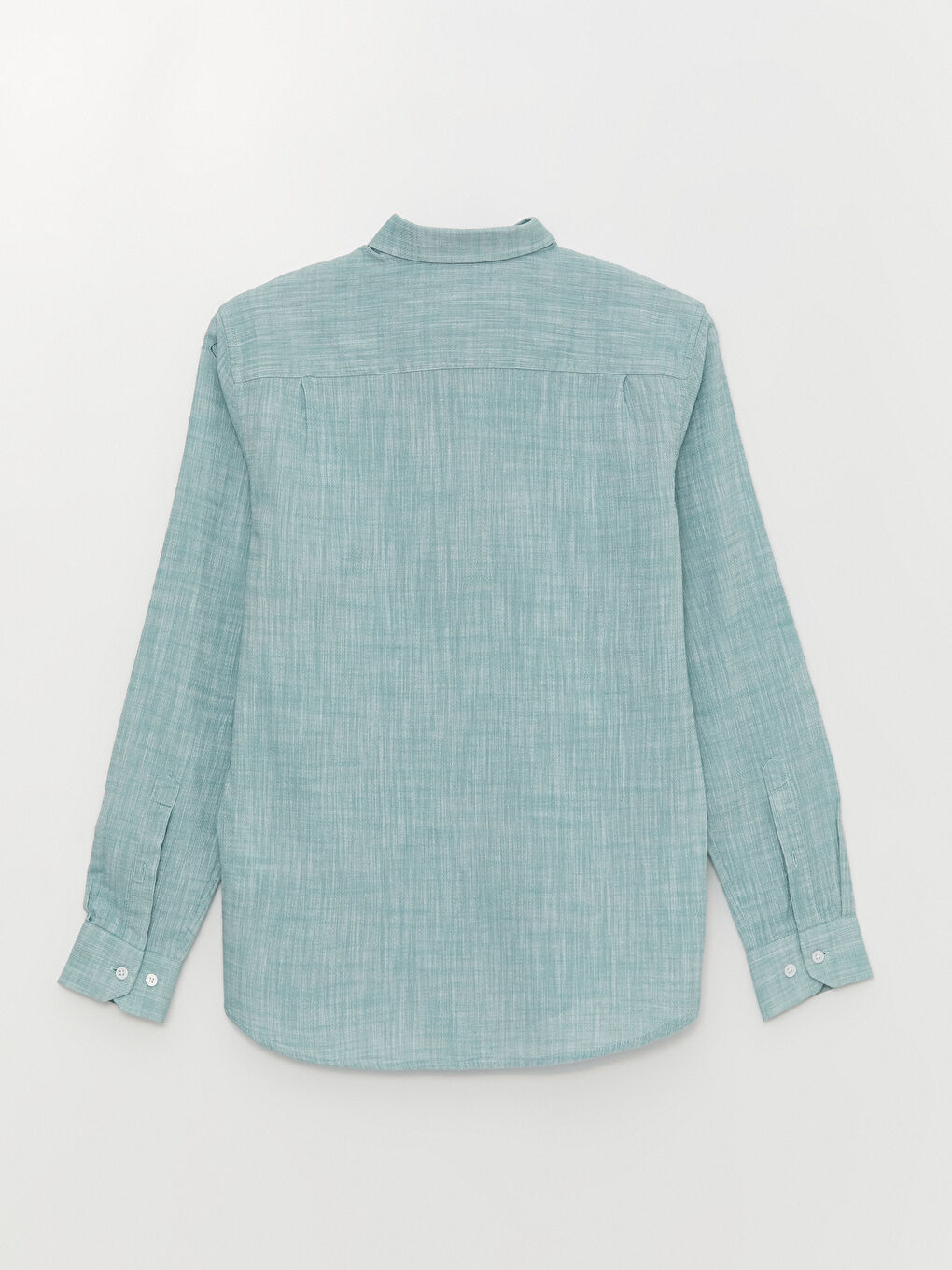 Regular Fit Long Sleeve Dobby Fabric Men's Shirt-1