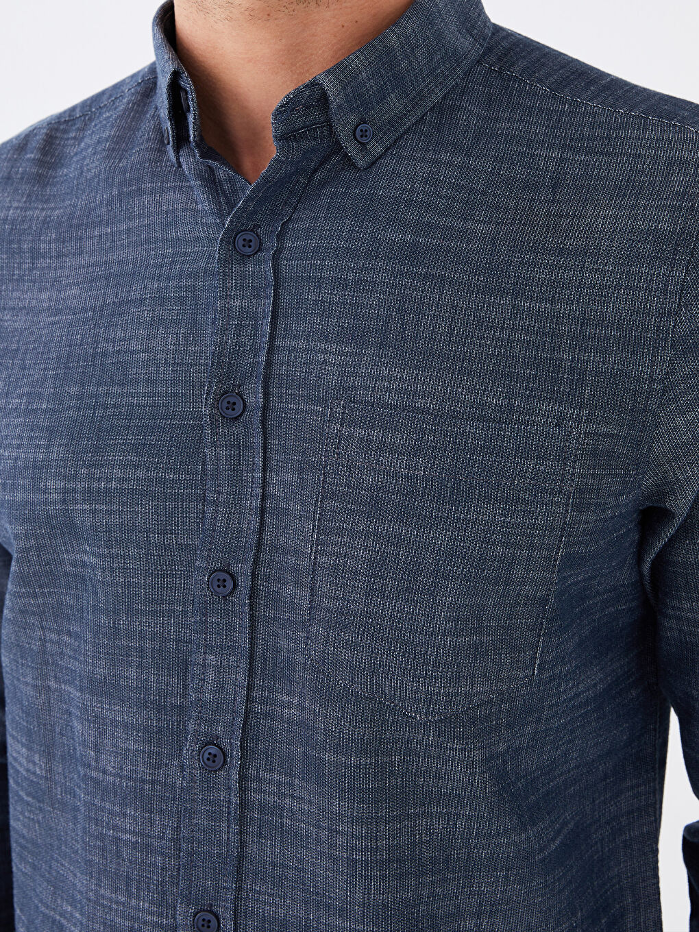 ерлерге арналған добби матасы ұзын жең стандартты пішім жейде-3