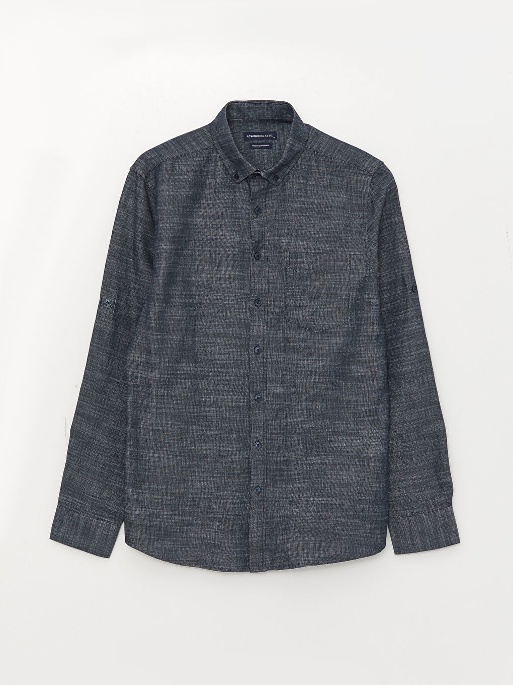 ерлерге арналған добби матасы ұзын жең стандартты пішім жейде-5