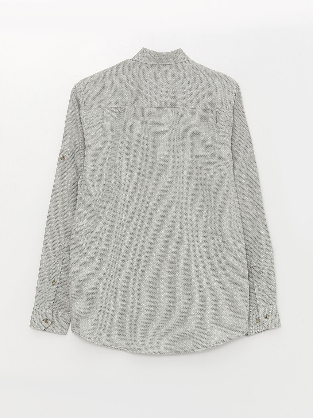Regular Fit Long Sleeve Linen Blend Men's Shirt-6