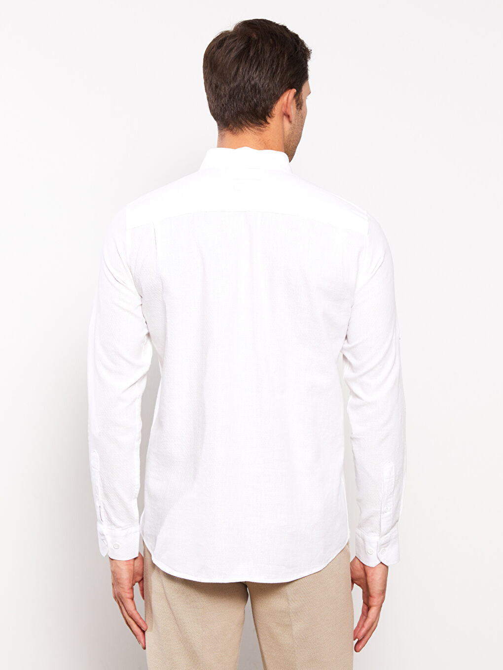 SOUTHBLUE Regular Fit Long Sleeve Linen Blend Men's Shirt -S3AQ14Z8-Q6K