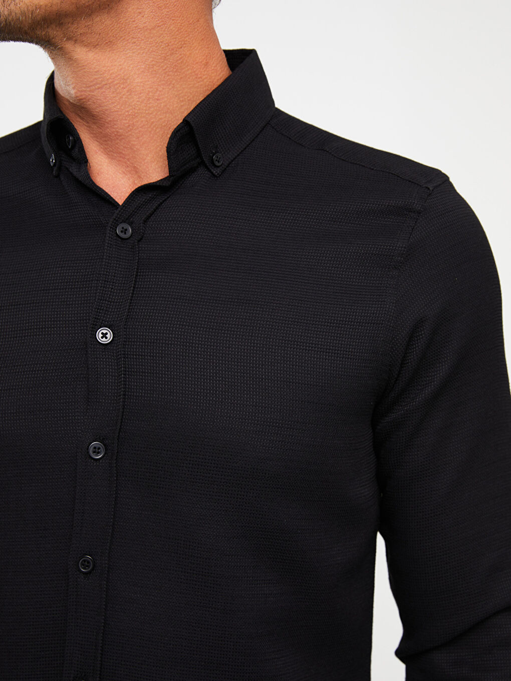 SOUTHBLUE Slim Fit Long Sleeve Dobby Men's Shirt -S3AQ15Z8-CVL