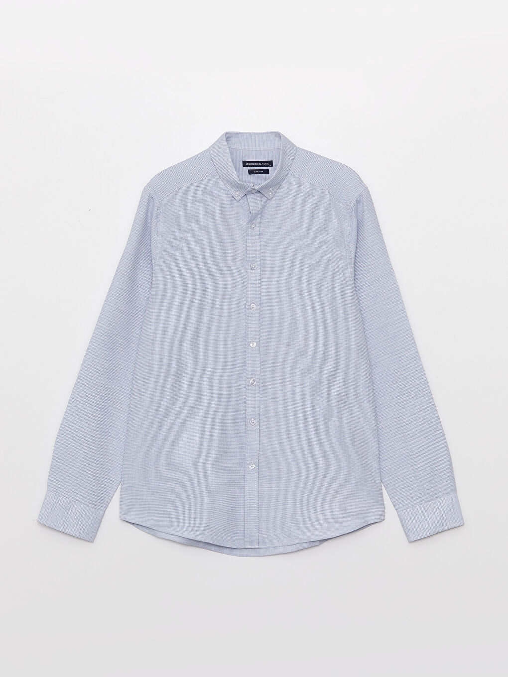 قميص رجالي كم طويل بقماش دوبي بقصة رفيعة-5