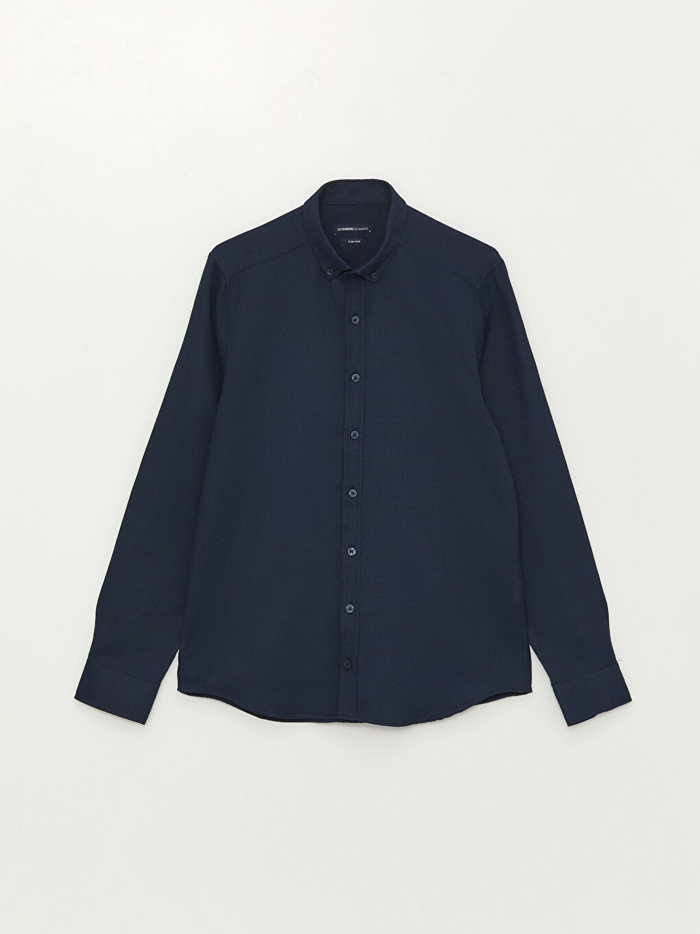 SOUTHBLUE Lacivert Slim Fit Uzun Kollu Armürlü Erkek Gömlek - 5