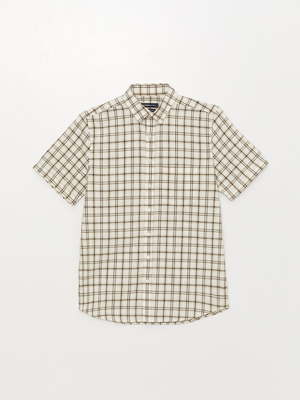 LCWAIKIKI Classic Regular Fit Kısa Kollu Ekose Oxford Erkek Gömlek -S3AQ18Z8-LQ0