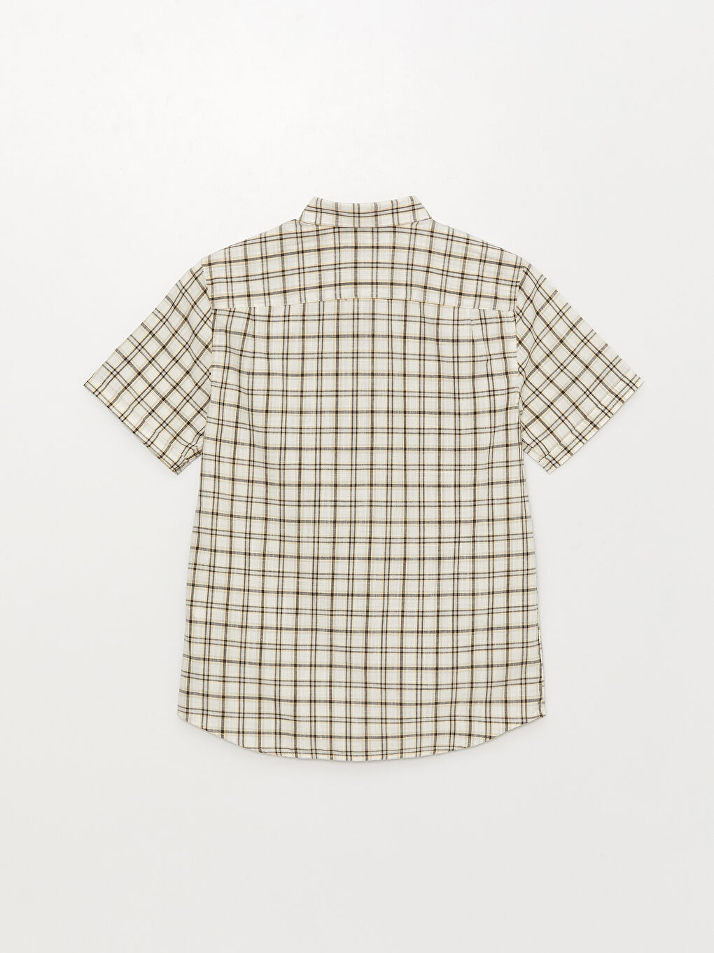 LCWAIKIKI Classic Regular Fit Kısa Kollu Ekose Oxford Erkek Gömlek -S3AQ18Z8-LQ0