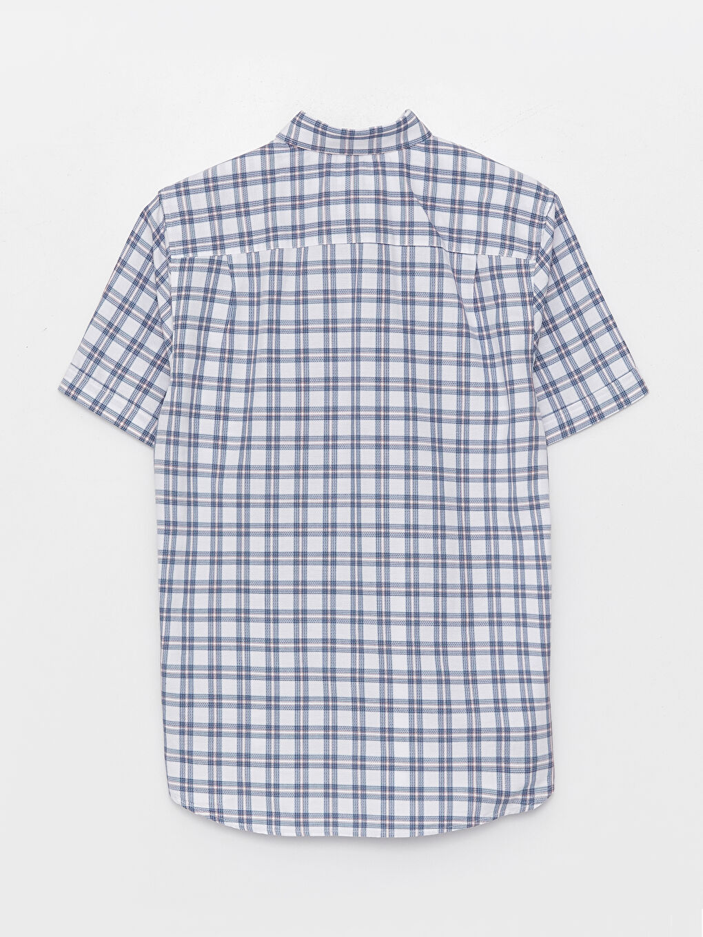 Cămașă Regular Fit pentru Bărbați cu Mânecă Scurtă Carouri Țesătură Dobby-6