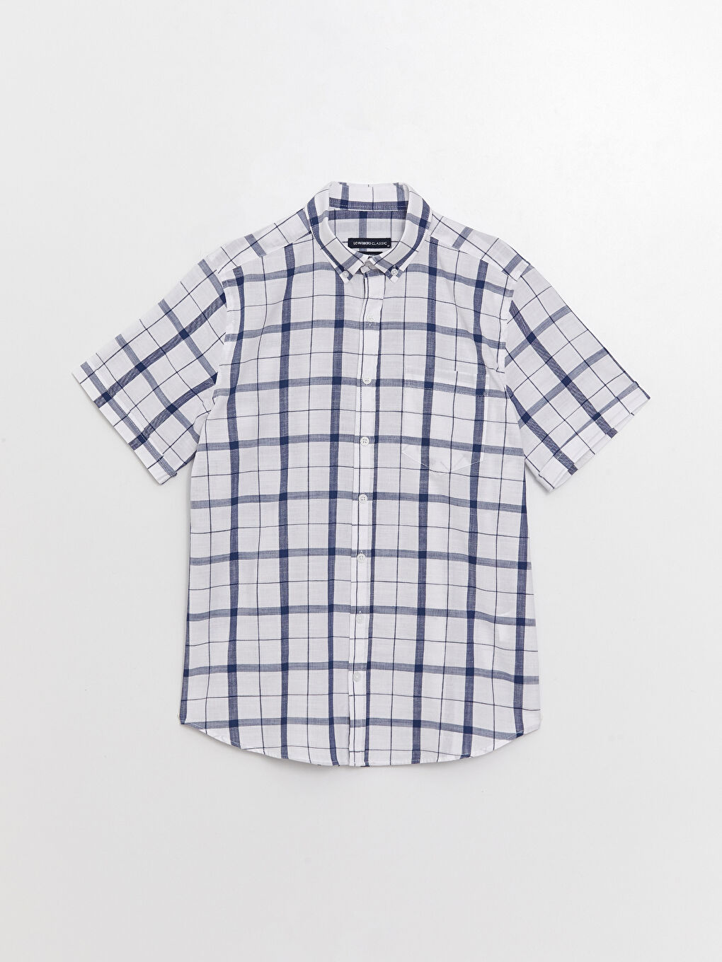 LCWAIKIKI Classic Regular Fit Short Sleeve Plaid Poplin Men's Shirt -S3AQ21Z8-LPT